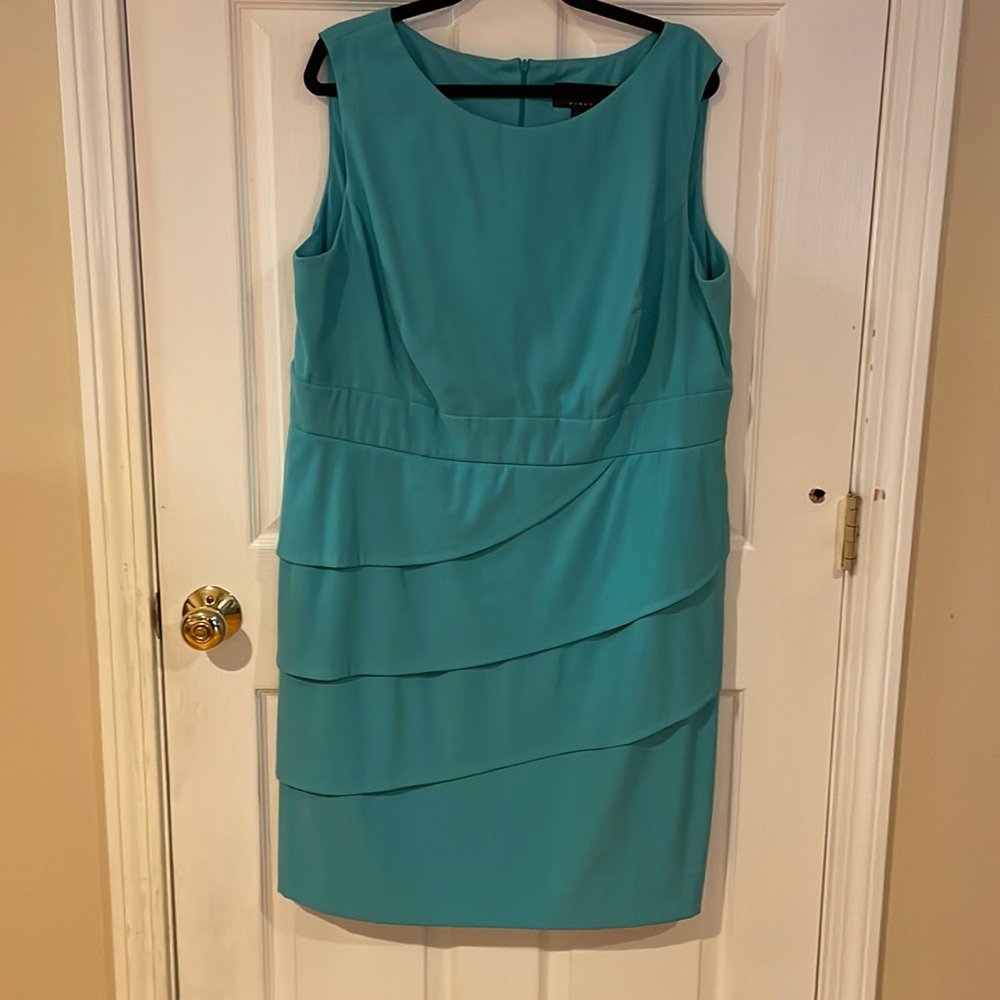 Beautiful turquoise dress by Connected Women.  Size 20W